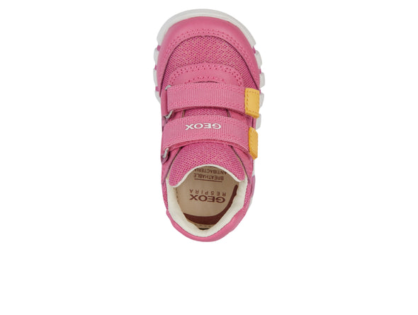 Geox B3558A Iupidoo Baby in Pink Yellow top view