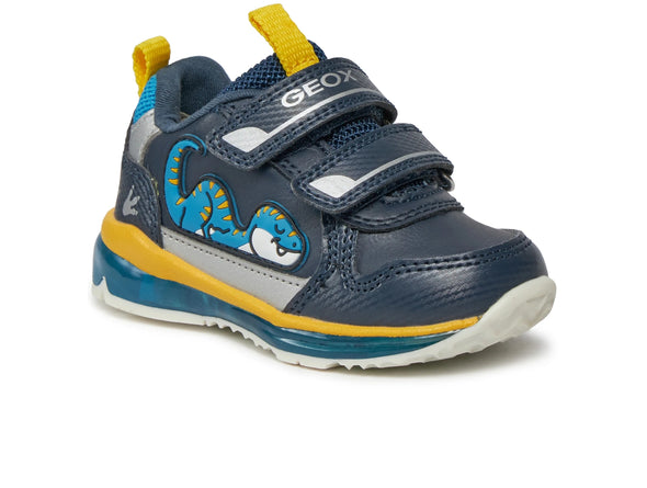 Geox Todo B3584A in Navy Yellow upper view