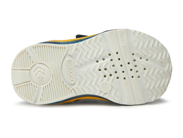 Geox Todo B3584A in Navy Yellow sole view