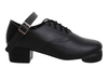 Goleen Featherflex Core GL50L - Black Irish dancing jig shoe. laced with a strap. 