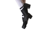 Goleen Featherflex Core GL50L - pair of Black Irish dancing jig shoes, laced with a strap model view 3