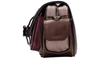 Hispanitas BI254327 Shoulder Bag - Multi Metallic satchel bag with purple accents on a white background side view