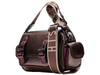 Hispanitas BI254327 Shoulder Bag - Multi Metallic satchel bag with purple accents and a wide shoulder strap on a white background