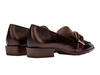 Hispanitas CHI252462 C001 Bolmet - Hazelnut Khaki pair of loafers with decorative buckle on white background, back view