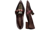 Hispanitas CHI252462 C001 Bolmet - Hazelnut Khaki pair of loafers with decorative buckle on white background, top view
