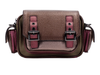 Hispanitas BI254327 Shoulder Bag - Multi Metallic satchel bag with purple accents on a white background