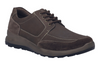 Josef Seibel 43951 Marley 51 - Brown Moro laced leather shoe with cream stitching on a white background, upper view