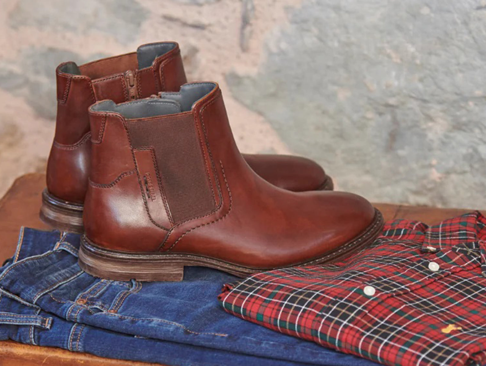 Cognac boots mens outlet