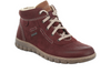 Josef Seibel Steffi 53 93153 410 - fur lined laced ankle boot in Bordeaux upper view on a white background. 