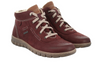 Josef Seibel Steffi 53 93153 410 - 2 fur lined laced ankle boot in Bordeaux on a white background. 