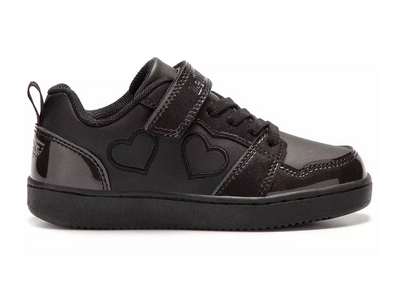 Lelli Kelly LKSA2120 Paris Black sneaker with heart designs. 