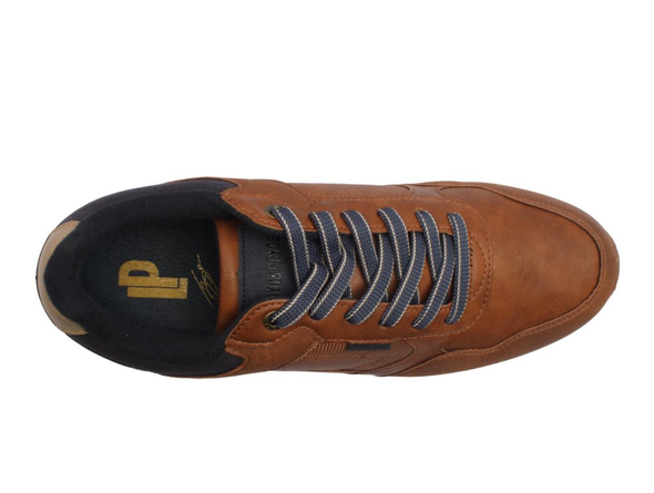 Lloyd & Pryce Laforga a laced Camel sneaker on a white background