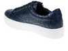 Lotus Charm DLB009 - sneakers in Navy leopard print with white sole on white background back view