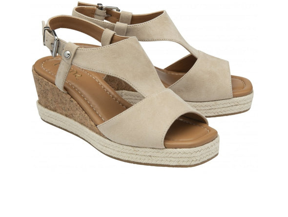 Lotus Delfina ULS459 Wedge Sandal – Nude Suede upper 1 view