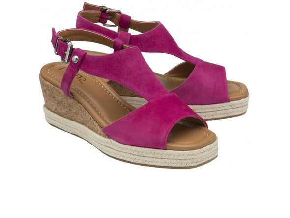 Lotus Delfina ULS459 Wedge Sandal – Pink Suede upper 1 view