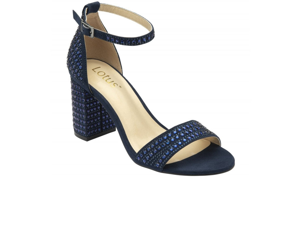 Lotus Navy Heels Uk Lotus Lili Navy Block Heel Court Shoes Women