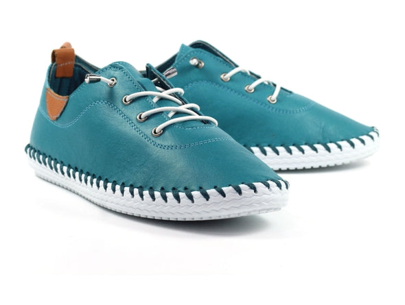 Lunar FLE030 St Ives in Teal upper 2 view