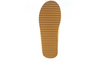 Lunar Nepal KLZ003 - Mink mule slipper with a geometric trim, sole view on a white background.