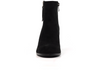 Lunar Switch GLR105 - Black zipped ankle boot with front view against a white background