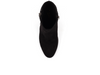 Lunar Switch GLR105 - Black zipped ankle boot top view against a white background