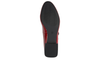 Marco Tozzi 2-22209-44 566 - red  patent Mary-Jane shoe with a double strap against a white background, sole view