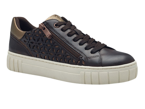 Marco Tozzi 2-23701-23 - Black Mocca upper view