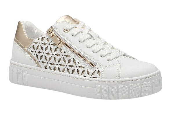 Marco Tozzi 2-23701-42 - White Gold upper view
