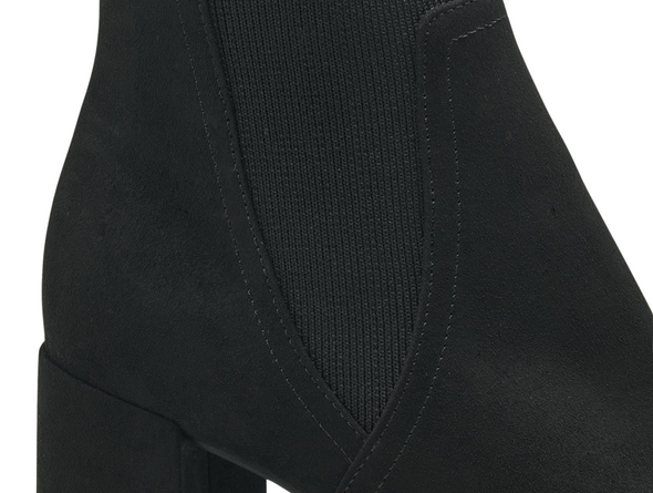Close up of Marco Tozzi 2-25392-41 001  Black ankle boot on white background