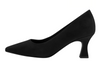 Marco Tozzi 22418 001 - Black suede court shoe with a medium heel on a white background inner view