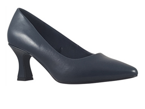 Marco Tozzi  2-22420-42 Navy pump slip-on shoe with a medium heel on a white background
