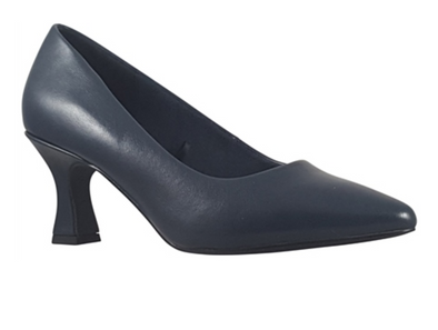 Marco Tozzi  2-22420-42 Navy pump slip-on shoe with a medium heel on a white background