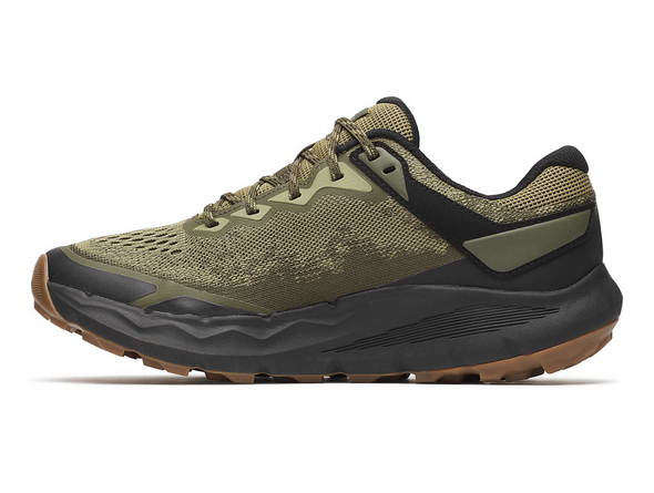 Merrell Nova 4 WP J068397 - Green and black laced hiking shoe on a white background inner view