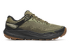 Merrell Nova 4 WP J068397 - Green and black laced hiking shoe on a white background