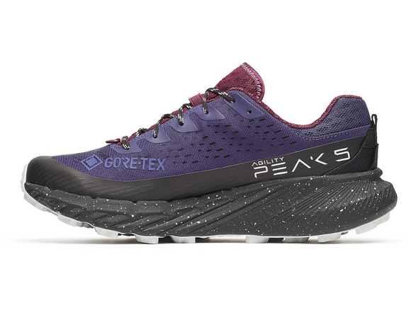Merrell J068483 Agility Peak 5 GORE-TEX® - Arcane laced hiking shoe on a white background inner view