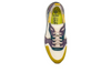 Moblis Janel - Lime multi coloured, laced sneaker on white background, top view