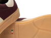 Close-up of NeroGiardini I514151D 613 - laced Burgundy sneaker with a brand logo on the sole
