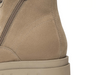 Close-up of NeroGiardini I514914D-501 - Taupe ankle boot with a sip close and a tonal platform sole on a white background