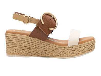 Oh! My Sandals Tonia 7370 in Camel outer view