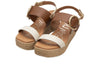 Oh! My Sandals Tonia 7370 in Camel upper view