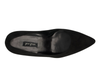 Paul Green 3859-009 - Black Suede heeled shoe with 'Paul Green' insole label on a white background
