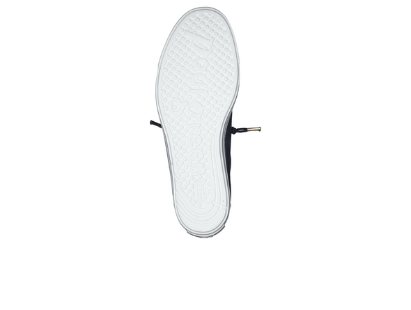 Paul  Green Super Soft 5017-018 - Navy Gold sole view on white background.
