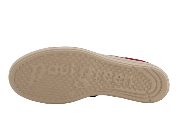Close up of Paul Green 5230-188 - Wine  rubber sole, 