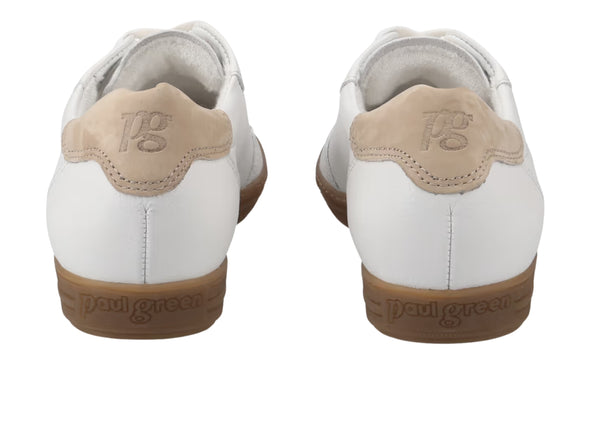 Paul Green 5350-015 Sneaker in White Sabbia back view