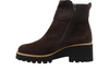 Paul Green 9763-198 - Mocca suede boot with an inner zip on a white background inner view