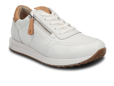 Paul Green Super Soft Sneaker 4085 048 in White  Tan Upper 1 view