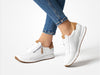 Paul Green Super Soft Sneaker 4085 048 in White  Tan model view