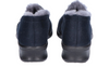 Rohde 2516 50 - Blue bootie slipper with fur lining on whit background. back view