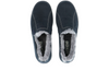 Rohde 2516 50 - Blue bootie slipper with fur lining on whit background. top view