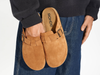 Rohde Sloave 6758-76 in Tan, suede slippers with a visible brand logo on a white background.