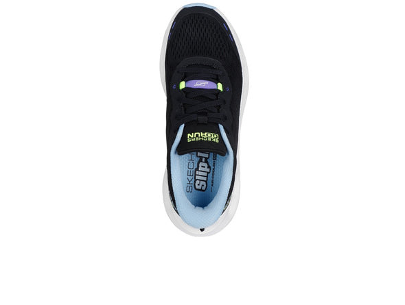 Skechers 129400 Slip-ins: Max Cushioning Glide-Step - Black Blue top view